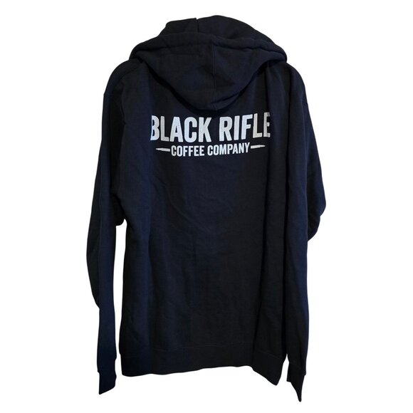 Black Rifle Coffee Company Mens Zip-Up Hoodie Black USA Patriotic military - Picture 2 of 3